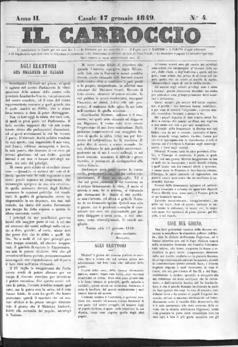 Il Carroccio - Edizione 4 del 17/01/1849